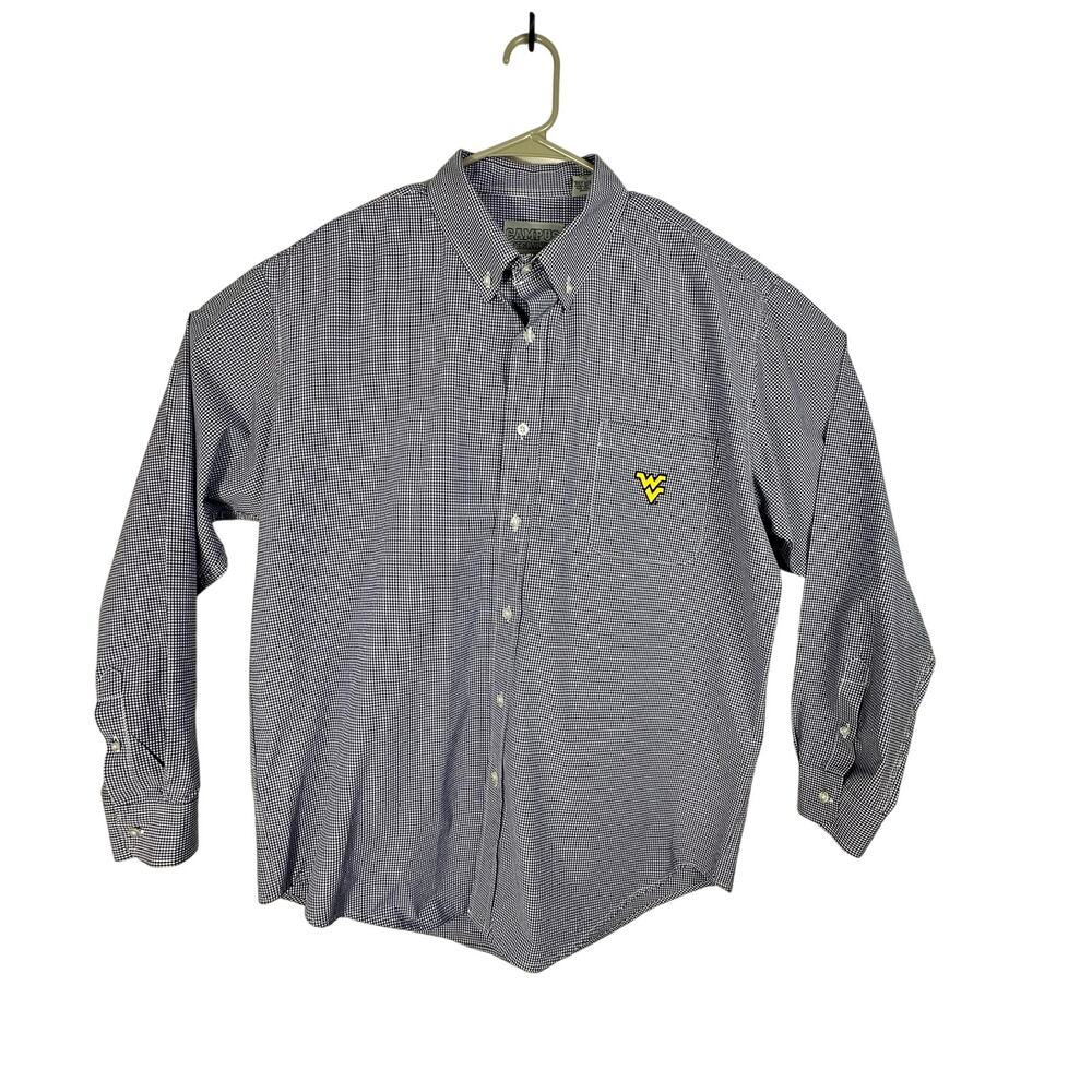 Vintage WVU Mountaineers Shirt XL Gingham Check West Virginia Football Gorpcore